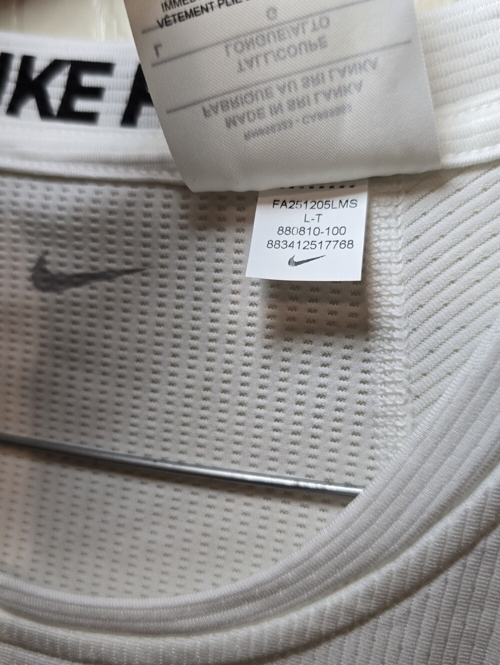 Men's NBA Team/Player Issue Nike Pro HyperCool T-Shirt 880810-100 Sz 2XL-TALL,LT - Picture 7 of 7